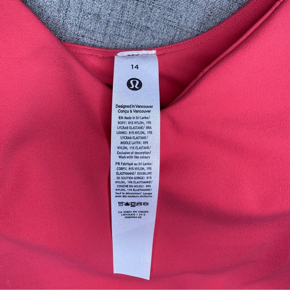 Lululemon Align Tank Top Crop Top Glazed Pink Size 14 NWT - Picture 8 of 8